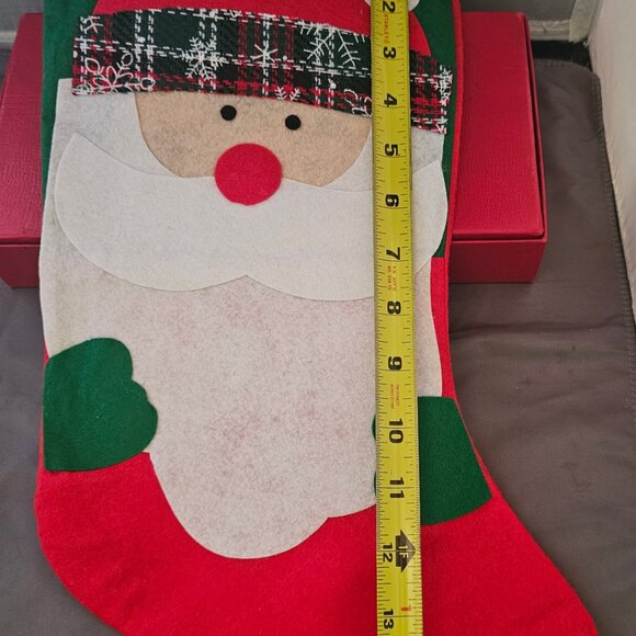 Lot of 2 Christmas Stockings ~ Santa and Snowman ~ Felt Fabric ~ Never Used - Picture 7 of 7